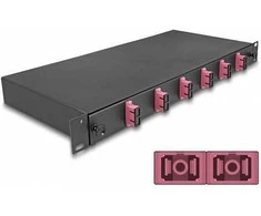 Delock 19? LWL Spleißbox 6 x SC Duplex OM4 1HE komplett bestückt