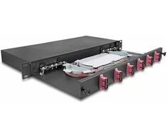 Delock 19? LWL Spleißbox 6 x SC Duplex OM4 1HE komplett bestückt
