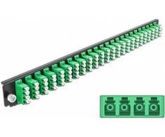Delock 19? LWL Spleißbox Frontblende 24 Port LC Quad grün