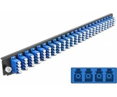 Delock 19? LWL Spleißbox Frontblende 24 Port LC Quad blau