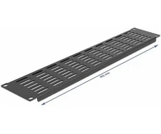 Delock 19? Netzwerkschrank Panel mit Lüftungsschlitzen horizontal 2 HE juodas