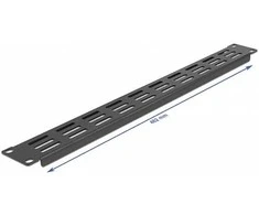 Delock 19? Netzwerkschrank Panel mit Lüftungsschlitzen horizontal 1 HE juodas