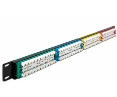 Delock 19? Patchpanel 24 Port Cat.5e 1 HE farbig
