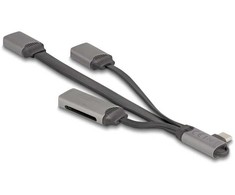 Skaitytuvas Delock DELOCK 2 Port USB Hub inklusive SD und Micro SD Card Reader mit USB Type-C Anschluss