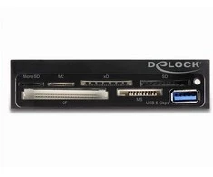 Delock 91759 - CF - CF Type II - MMC - MMC Mobile - MMC+ - MMCmicro - MS Micro (M2) - MS PRO - MS PRO Duo - MS Pro-HG,... - Juodas - Pilkas - 3.5" - 5000 Mbit/s - Metal - Linux Kernel 5.8+ Windows 8.1/8.1-64/10/10-64