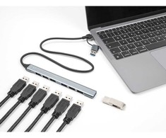 HUB USB Delock DeLOCK 64273 huby i koncentratory USB 3.2 Gen 1 (3.1 Gen 1) Type-C 5000 Mbit/s Pilka