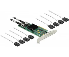 Kontroler Delock 8 prievadų SATA PCI Express x8 su jungiamaisiais kabeliais