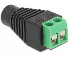 Delock Adapteris DC 1,35 x 3,5 mm lizdas > Gnybtų bloko 2 kontaktas
