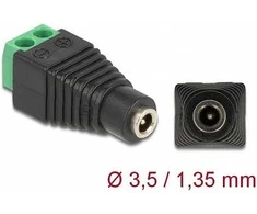 Delock Adapteris DC 1,35 x 3,5 mm lizdas > Gnybtų bloko 2 kontaktas