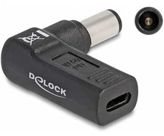 Delock Adapteris für Notebook Ladekabel USB Type-C™ Buchse zu Dell 7,4 x 5,0 mm Stecker 90° gewinkelt