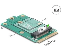 Delock Adapteris Mini PCIe Stecker zu M.2 Key A Slot