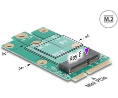 Delock Adapteris Mini PCIe Stecker zu M.2 Key E Slot