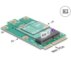 Delock Adapteris Mini PCIe Stecker zu M.2 Key E Slot