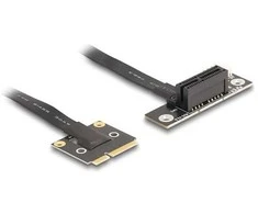 Delock Adapteris Mini PCIe Stecker zu PCIe 3.0 x1 Buchse 90° gewinkelt mit Kabelis 20 cm