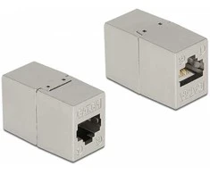 Delock Adapteris RJ45 lizdas prie RJ45 lizdo Cat.6A metalinis