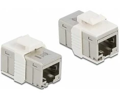 Delock Adapteris RJ45 lizdas su RJ45 lizdu kompaktiškas Cat.6A metalinis