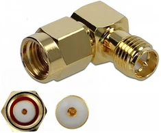 Delock Adapteris RP-SMA Stecker zu RP-SMA Buchse 90° 10 GHz