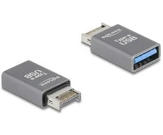 Delock Adapteris USB 10 Gbps Typ-E Key A Stecker zu USB Typ-A Buchse Metall