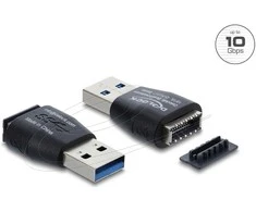 Delock Adapteris USB 10 Gbps USB Typ-A Stecker zu USB 10 Gbps Typ-E Key A Buchse