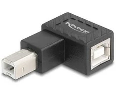 DELOCK Adapteris USB 2.0 B Stecker zu B Buchse 90° links gew.