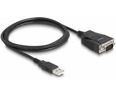 Delock Adapteris USB 2.0 Typ-A Stecker zu 1 x Seriell RS-232 D-Sub 9 Stecker mit Schrauben und Muttern ESD Überspannungsschutz