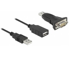 Kabelis USB Delock USB-A - RS-232 0.8 m Juodas (61506)