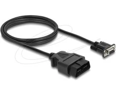 Delock Adapterkabel OBD-2 Stecker auf Sub-D 9 Pin Buchse mit Schrauben 1,15 m