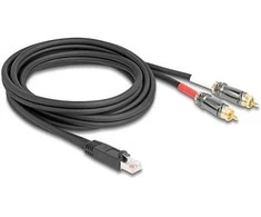 Delock Adapterkabel RJ45 Stecker zu 2 x Cinch Stecker juodas 2 m