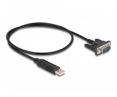 DELOCK adapterio kabelis USB 2.0 A tipo kištukas į 1 x nuoseklųjį lizdą, 50 cm
