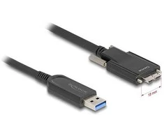 Delock Aktives Optisches Kabelis USB 10 Gbps Typ-A Stecker zu Typ Micro-B Stecker mit Schrauben 7,5 m