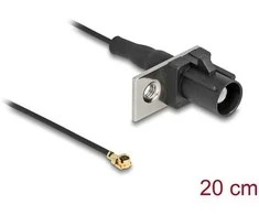 Delock Antennenkabel FAKRA A Stecker zu MHF® I Stecker 1,13 - 20 cm 1 vorgestanztes Loch