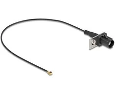 Delock Antennenkabel FAKRA A Stecker zu MHF® I Stecker 1,13 - 20 cm 1 vorgestanztes Loch