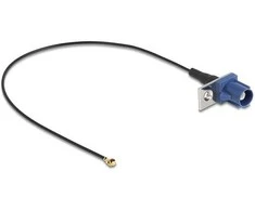 Delock Antennenkabel FAKRA C Stecker zu MHF® I Stecker 1,13 - 20 cm 1 vorgestanztes Loch