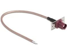 Delock Antennenkabel FAKRA D Buchse zu offenen Kabelenden RG-316 20 cm 2 vorgestanzte Löcher