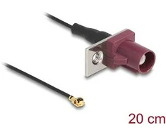 Delock Antennenkabel FAKRA D Stecker zu MHF® I Stecker 1,13 - 20 cm 1 vorgestanztes Loch