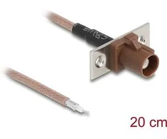 Delock Antennenkabel FAKRA F Buchse zu offenen Kabelenden RG-316 20 cm 2 vorgestanzte Löcher