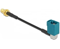 DELOCK Antennenkabel FAKRA Z Buchse 90 zu SMA Buchse zum Einbau RG-174 10cm