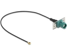 Delock Antennenkabel FAKRA Z Stecker zu MHF® I Stecker 1,13 - 20 cm 2 vorgestanzte Löcher