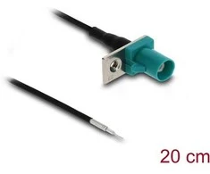 Delock Antennenkabel FAKRA Z Stecker zu offenen Kabelenden 1,13 - 20 cm 1 vorgestanztes Loch