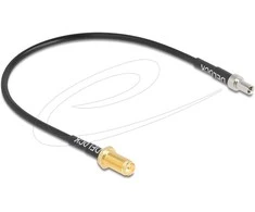Delock Antennenkabel RP-SMA Buchse zum Einbau zu TS-9 Stecker RG-174 20 cm