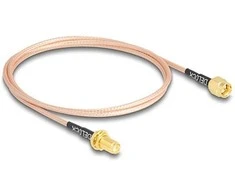 DELOCK Antennenkabel SMA Stecker zu SMA Buchse zum Einbau RG-316 75cm