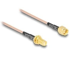 DELOCK Antennenkabel SMA Stecker zu SMA Buchse zum Einbau RG-316 75cm