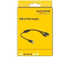 Delock Atblokuokite USB į PS/2 adapterį