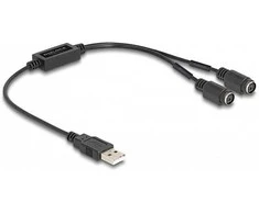 Delock Atblokuokite USB į PS/2 adapterį