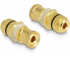 Delock Audio Adapteris Polklemme zu Polklemme zum Einbau, Farbring juodas