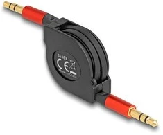 Delock Audio Aufrollkabel 3,5 mm 3 Pin Klinkenstecker zu Klinkenstecker 90 cm