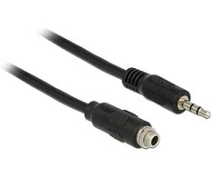 Kabelis Delock DeLOCK 1m, 2x3.5mm kabelis audio 3.5mm Juodas