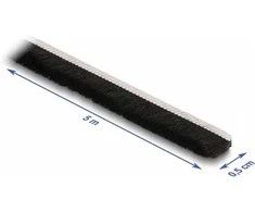 Delock Bürstenstreifen selbstklebend 5 mm - Länge 5 m juodas