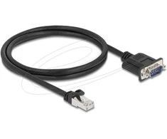 Delock CAN Bus Kabelis RJ45 Stecker zu D-Sub 9 Pin Stecker mit Muttern Cat.5e STP 1 m