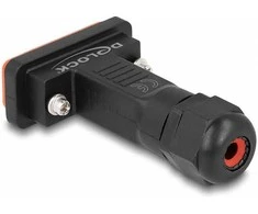 Delock D-Sub 15 Pin Buchse mit Gehäuse IP67 wasserfest